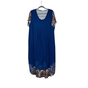 Ekouaer Maxi Length Nightgown Pleated Underbust Madela Pattern Size 3XL